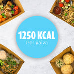 1250 kcal/päivä - 3 päivän ateriat - 25 euroa per päivä